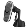 Scosche MagicMount Pro Charge5 Wireless Charging Dash / Window Mount, Black and Silver MPQ5WD-XTSP